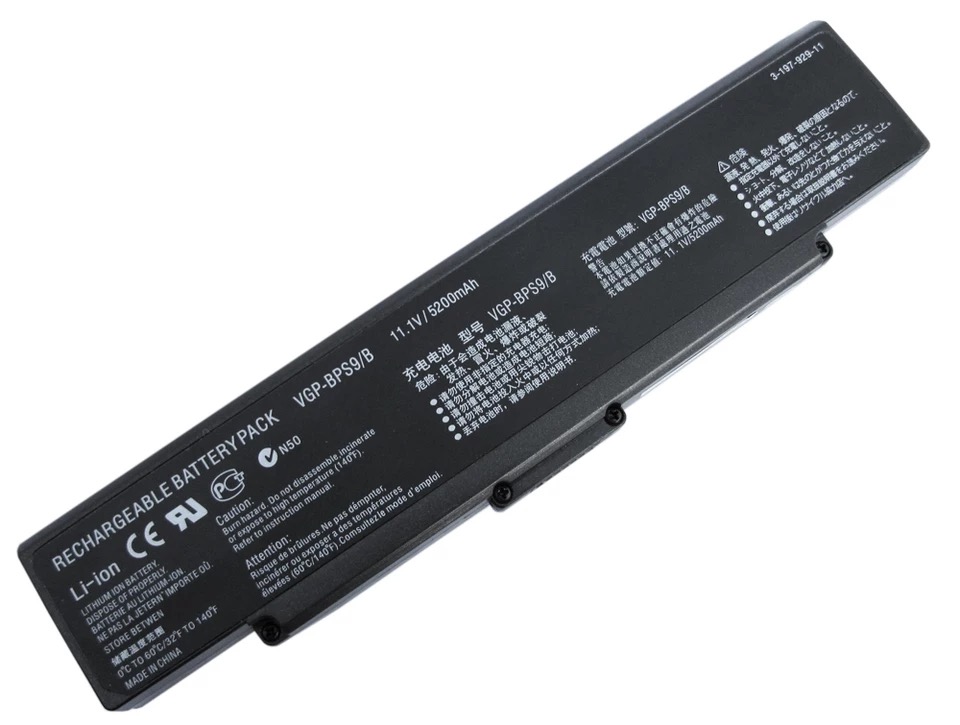 5200mAh Sony VGP-BPS9/B Batería