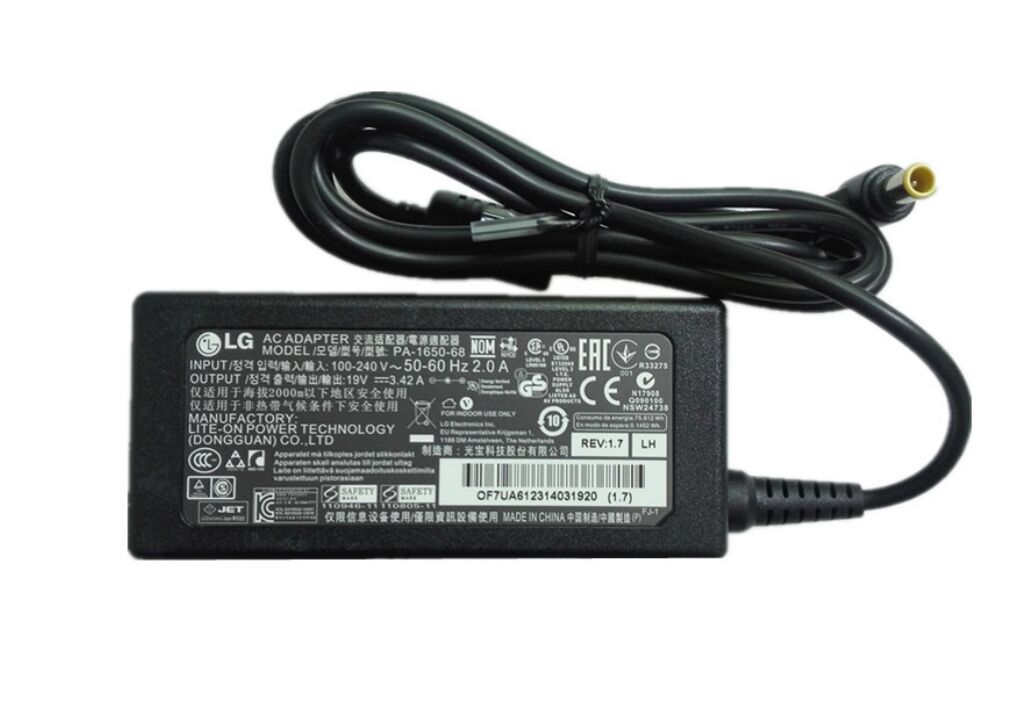 19V 3.42A LG LCAP40 DA-65G19 PA-1650-68 AC Adaptador Cargador