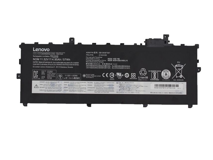 Original 57Wh Lenovo ThinkPad X1 Carbon 6th Gen 20KH0039AT Batería