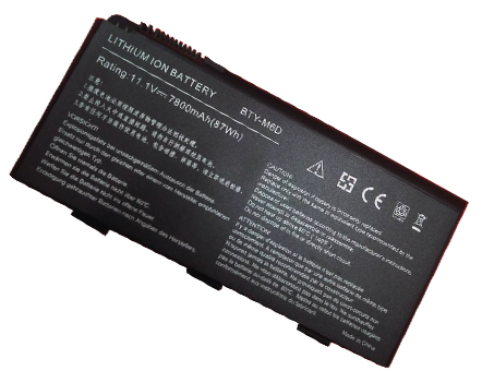 7800mAh 9Cell Batería MSI GT663R-i7468BLW7P GT670